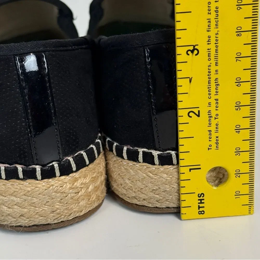 Dr Scholl’s Far Out Black Microsuede Espadrilles 6.5